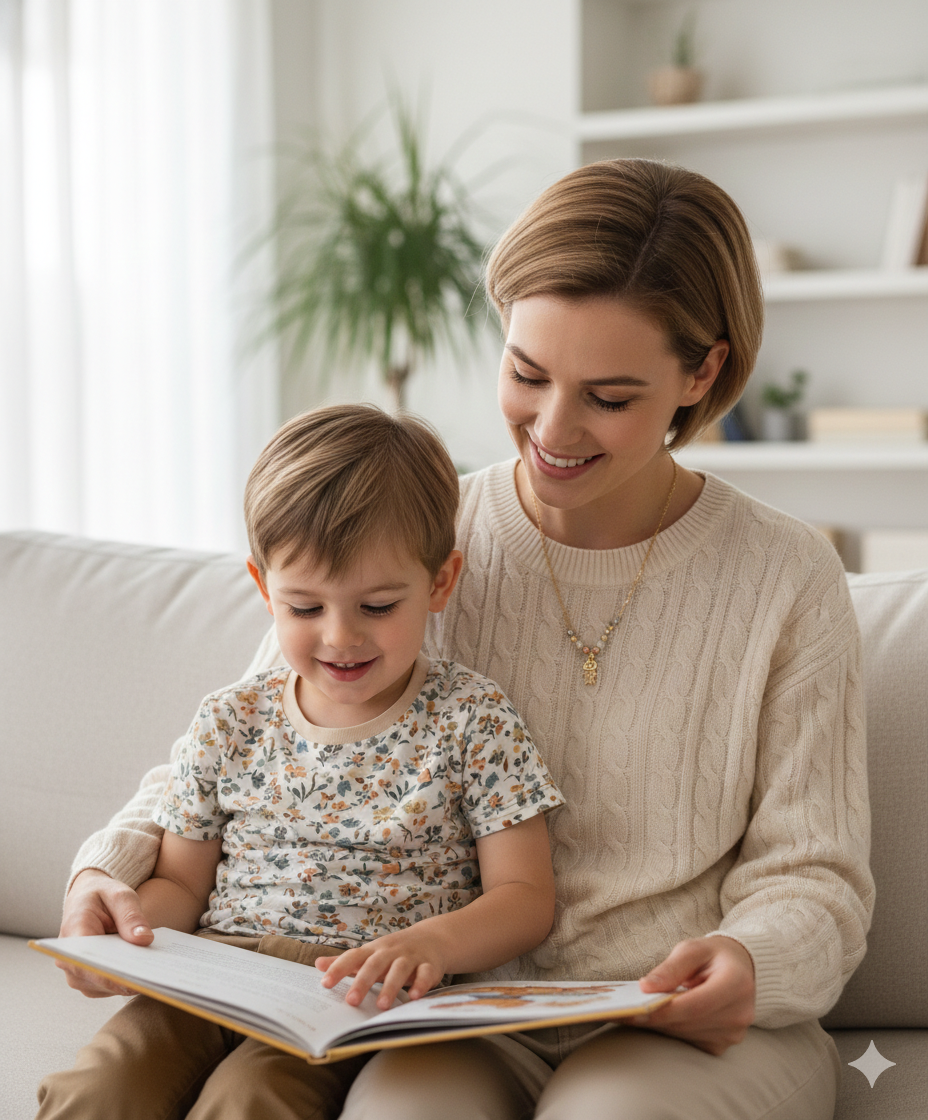 Boy Charm Mixed-Bead Necklace (Gold-Tone, Dainty & Minimalist)