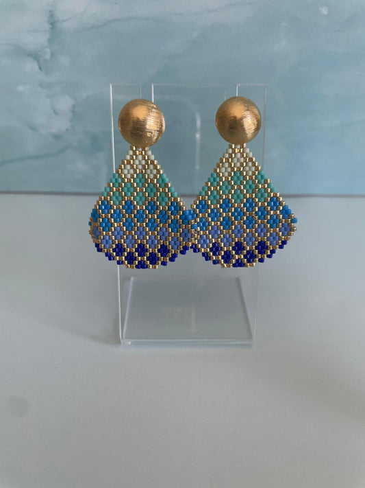 Ocean Wave Miyuki Earrings